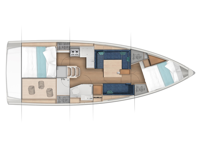 Sun Odyssey 380 Grundriss 2 Kabinen 1 WC by Trend Travel Yachting.jpg